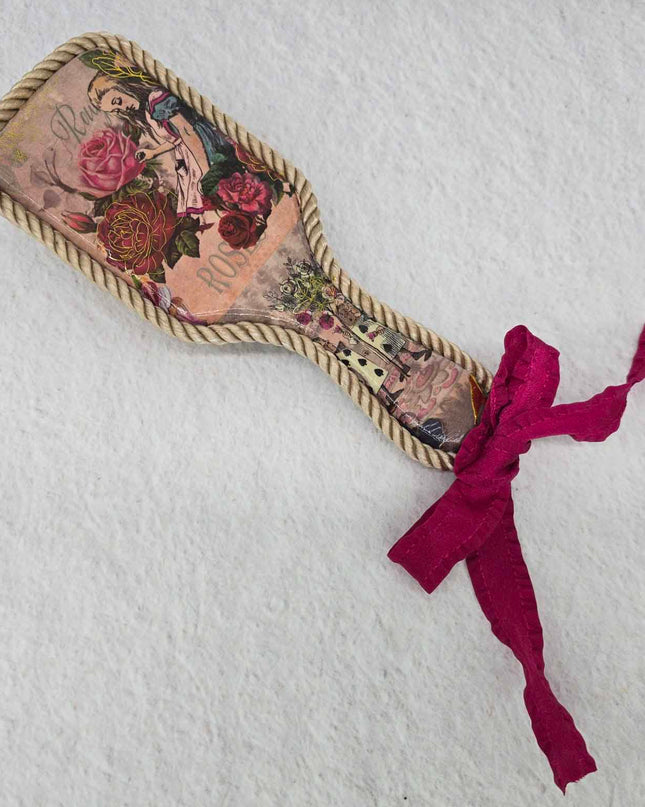 Alice in Wonderland handmade decoupage hairbrush - one of a kind gift !