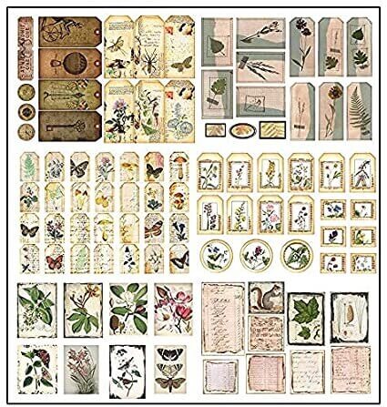 Ruban washi cottagecore de fleurs sauvages naturelles, autocollants découpés et ensemble d'étiquettes autocollantes. INCL Bandes extra larges et extra longues !