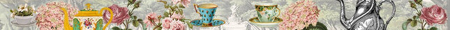 Victorian Garden Tea Party Alice in Wonderland washi Sticker Tape.  Extra Long roll of 10 Meters / 394 inches!