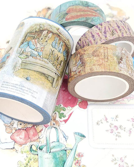 Peter Rabbit Deluxe washi Tapes, die Cut Stickers, Scrapbook s for scrapbooks, DIY Cards, Crafts, decoupage and Decor