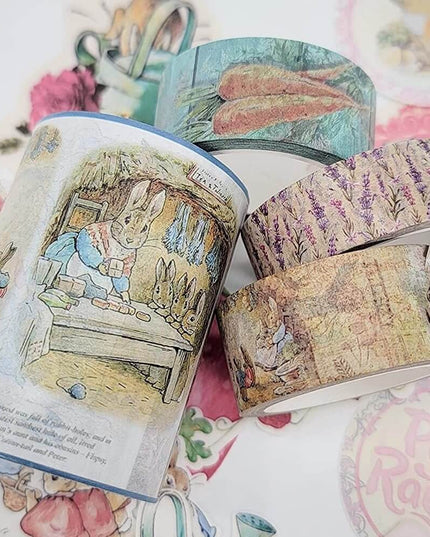 Peter Rabbit Deluxe washi Tapes, die Cut Stickers, Scrapbook s for scrapbooks, DIY Cards, Crafts, decoupage and Decor
