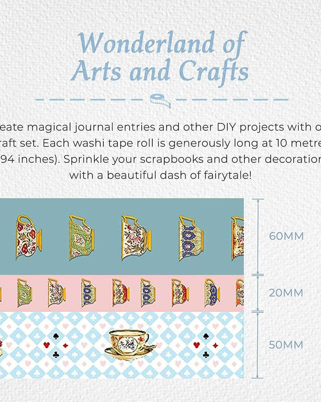 Alice in Wonderland Tea Party washi Tape! Party Supplies for Your Tea Party. Inc Extra Wide Tape!