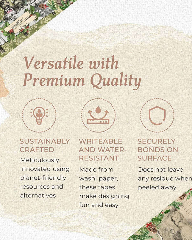 Jane Austen theme washi sticker labels - large size, die cut. Writeable, re-useable, leaves no sticky residue when removed