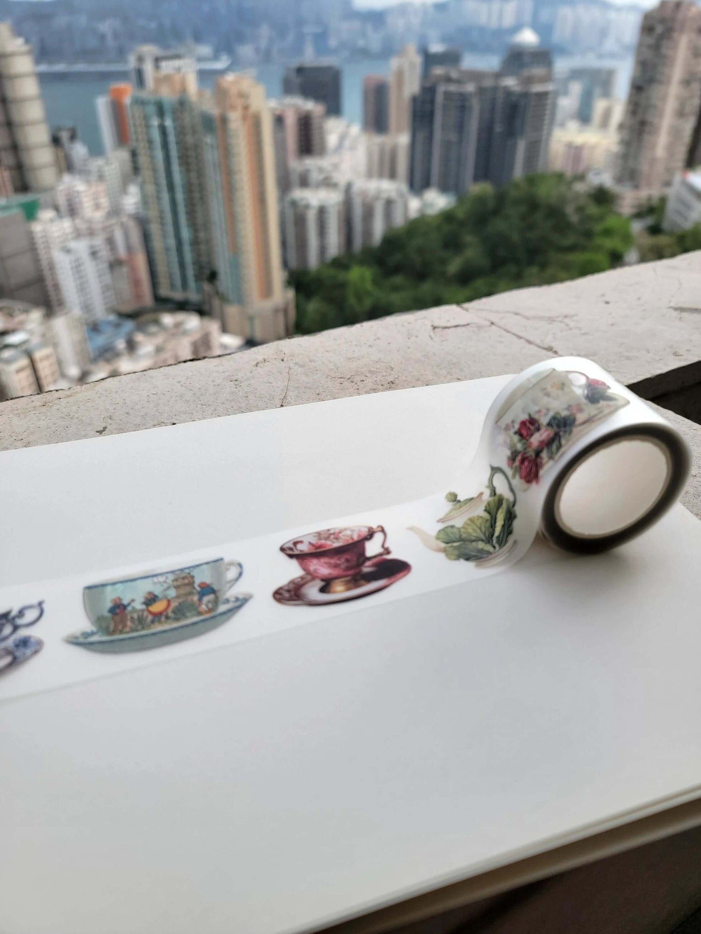 Tea party PET tape for scrapbooks, journals, crafts, and decorating candles, gifts, cards, tags, or phone cases