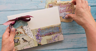Vintage-Style Scrapbook Envelope with Tuck Pockets