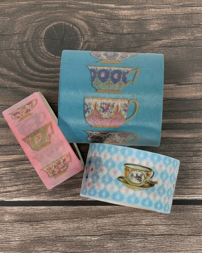 Alice au pays des merveilles Tea Party washi Tape! Fournitures de fête pour votre goûter. Inclut un ruban extra large !