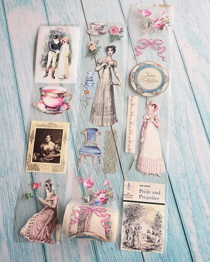 Jane Austen theme PET sticker tapes 