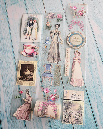 Jane Austen theme PET sticker tapes 