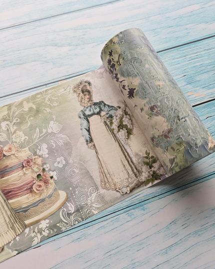 Jane Austen season of romance theme extra wide washi tape