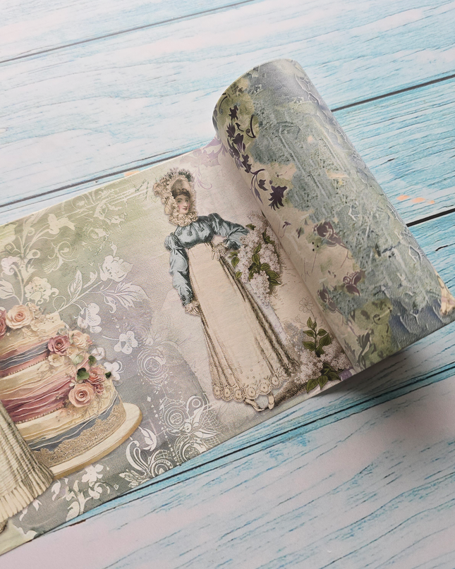 Jane Austen season of romance theme extra wide washi tape