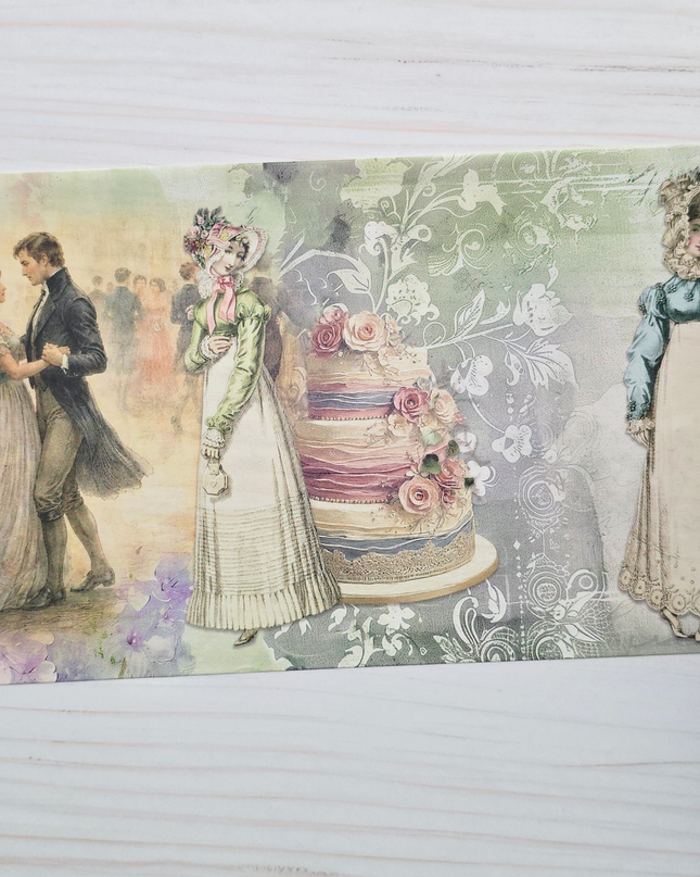 Jane Austen season of romance theme extra wide washi tape
