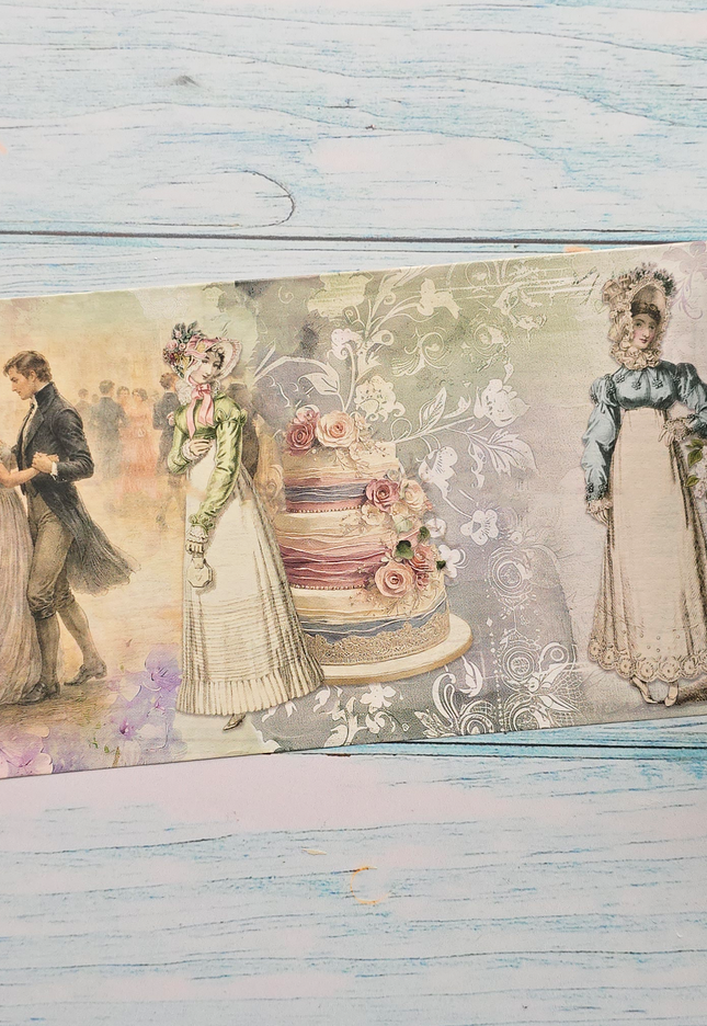 Jane Austen season of romance theme extra wide washi tape