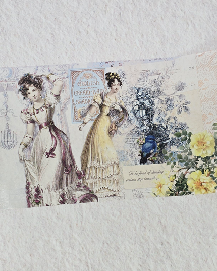 Jane Austen Regency era spring ball theme extra wide washi sticker tape