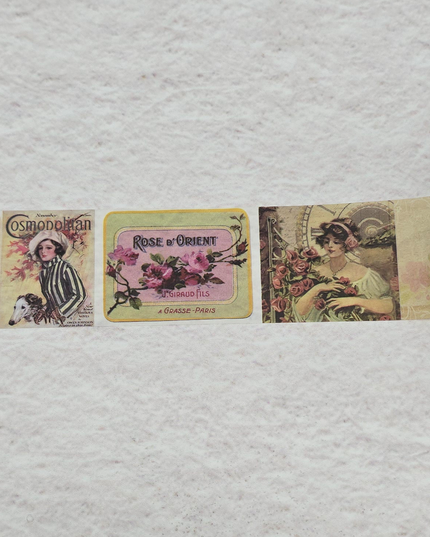 Vintage Victorian Edwardian ladies and floral theme washi tape