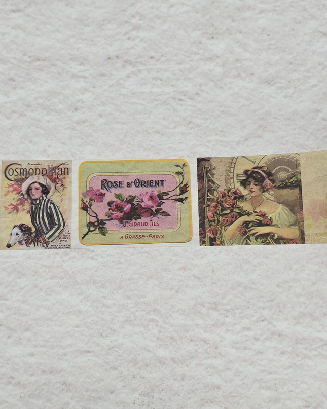 Vintage Victorian Edwardian ladies and floral theme washi tape