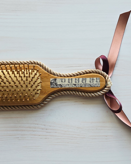 Alice in Wonderland whimsical handmade decoupage hairbrush - one of a kind gift !