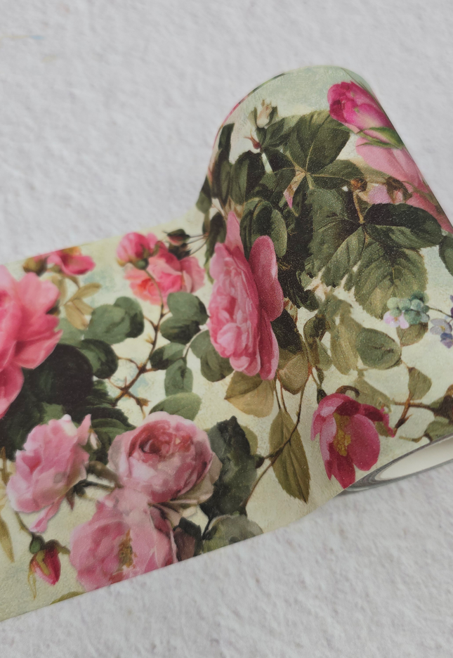 Roses extra wide glitter washi tape