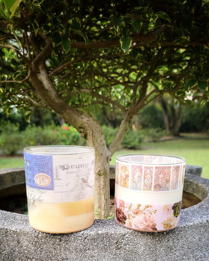 Serenity Fair Fairy Garden washi Tapes (Vintage Fairy Garden Gold foil). Extra long 10 metre / 33 feet tape rolls