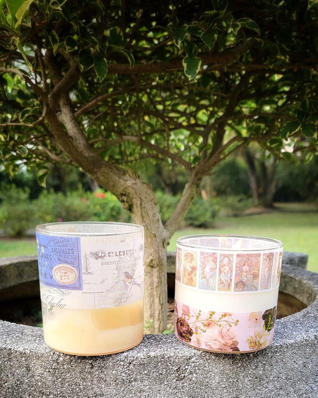Serenity Fair Fairy Garden washi Tapes (Vintage Fairy Garden Gold foil). Extra long 10 metre / 33 feet tape rolls