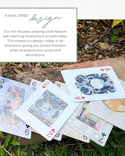 Art Nouveau Poker Cards, 54 Vintage Playing Cards with Illustrations from artist,  Alphonse Mucha