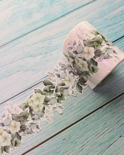 Jasmine & Eucalyptus Laser-Cut Border Washi Tape