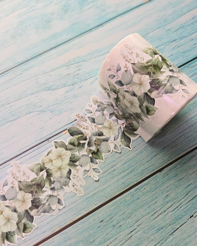 Jasmine & Eucalyptus Laser-Cut Border Washi Tape