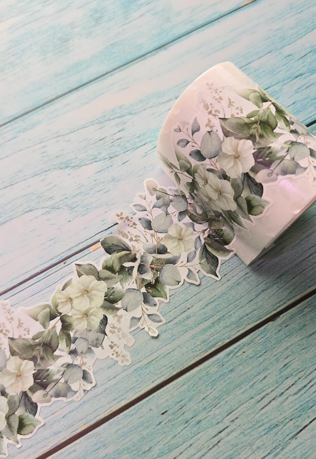Jasmine & Eucalyptus Laser-Cut Border Washi Tape