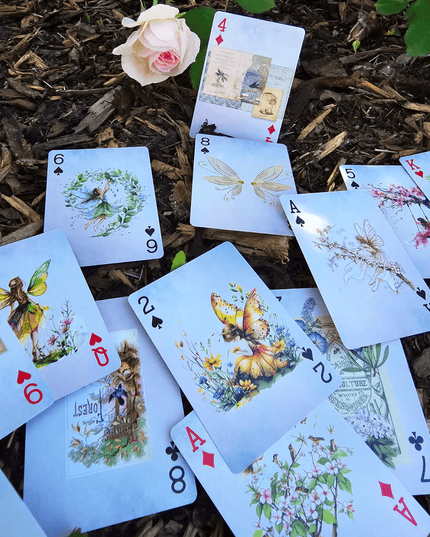 Forest garden fairies magical playing cards deck for games, crafts, decorating and gifts