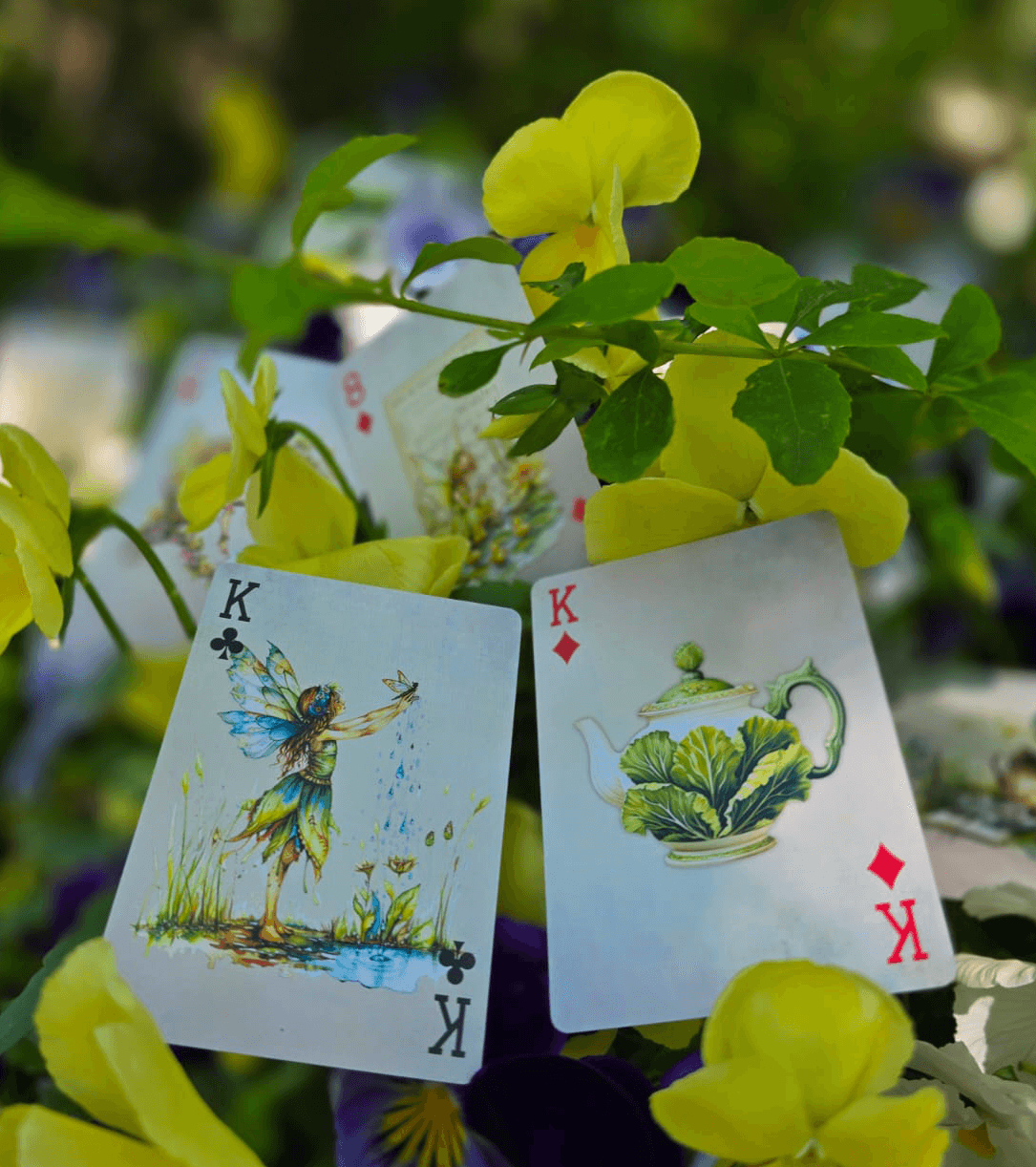 Forest garden fairies magical playing cards deck for games, crafts, decorating and gifts