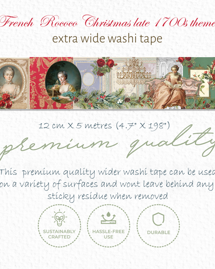Christmas at Versailles French Rococo theme extra wide washi tape