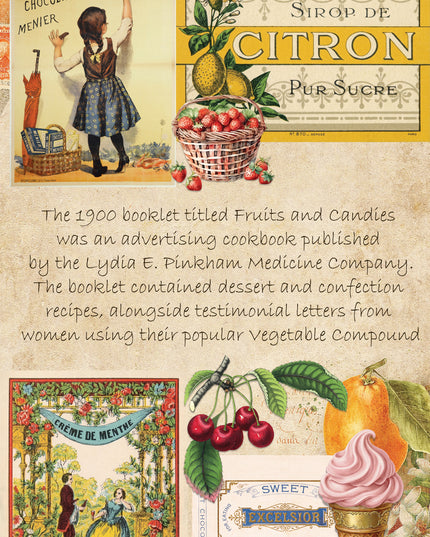 "Fruits and Candies" 1900 recipe book from the Victorian era -digital download