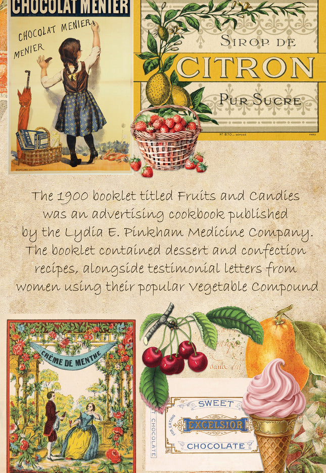 "Fruits and Candies" 1900 recipe book from the Victorian era -digital download