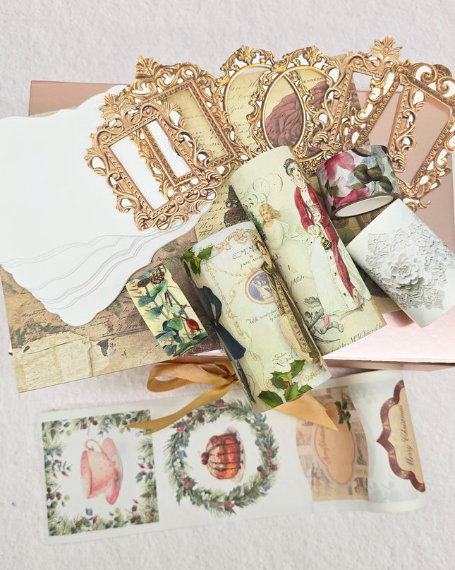 Jane Austen Christmas holiday paper crafting gift set