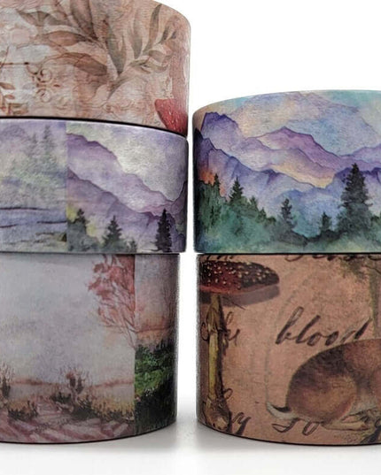 Ensemble de bandes Washi Nature forêt boisée de montagne