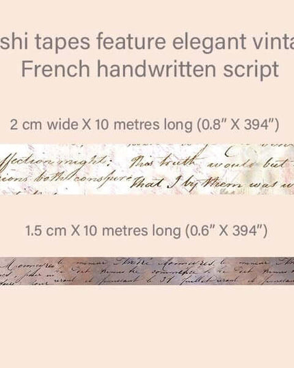 Ensemble de bandes washi de calligraphie manuscrite. Feuille d'or, rouleaux extra longs de 10 mètres (394 pouces). Pour les albums, le découpage et l'artisanat