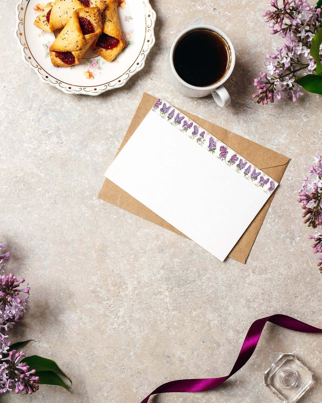 Lavender, Hydrangea, Lilacs, Wisteria, & Other Purple Flowers Themed washi Tapes. Set of 11 Extra Long (10 m/394") Rolls.