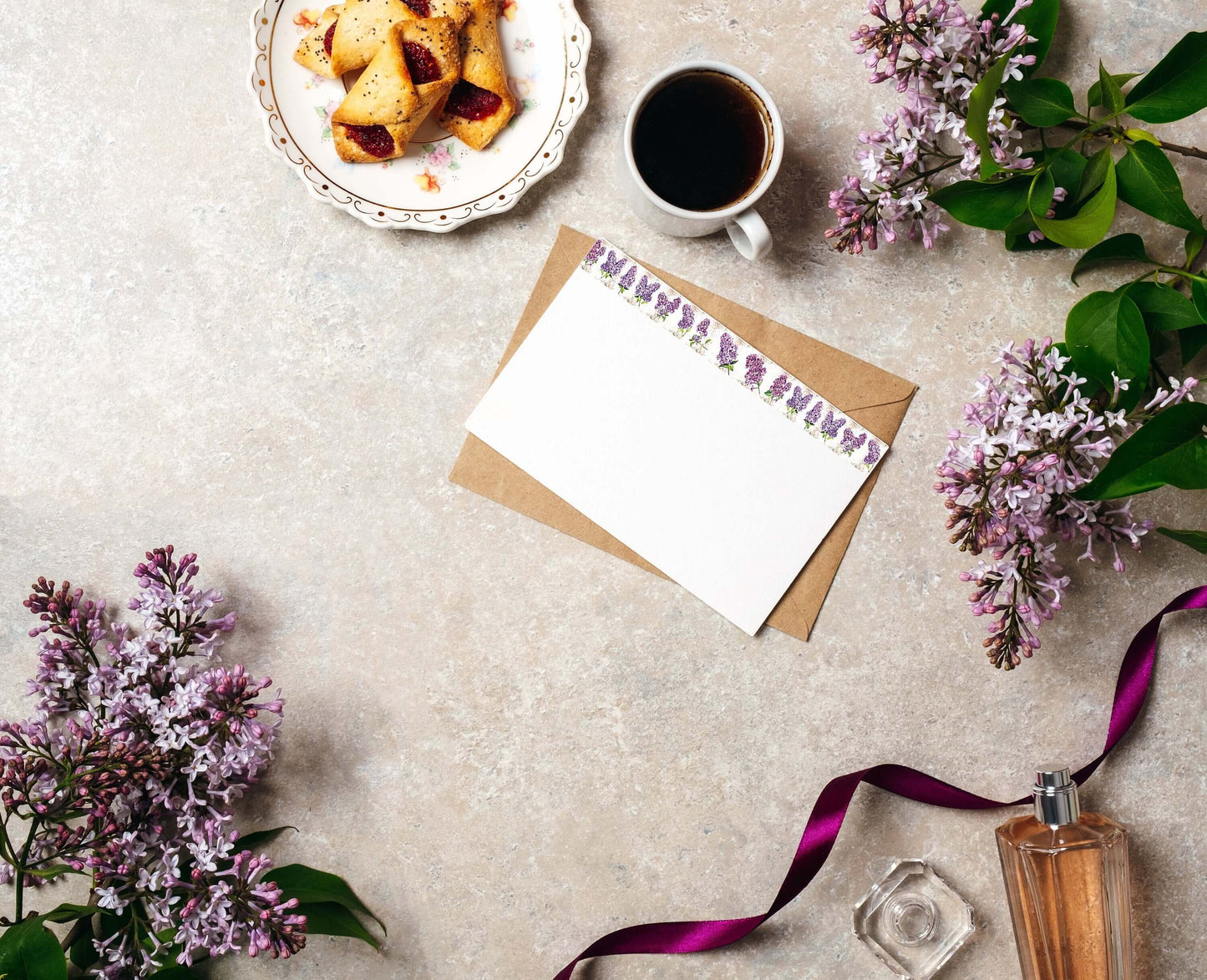 Lavender, Hydrangea, Lilacs, Wisteria, & Other Purple Flowers Themed washi Tapes. Set of 11 Extra Long (10 m/394") Rolls.