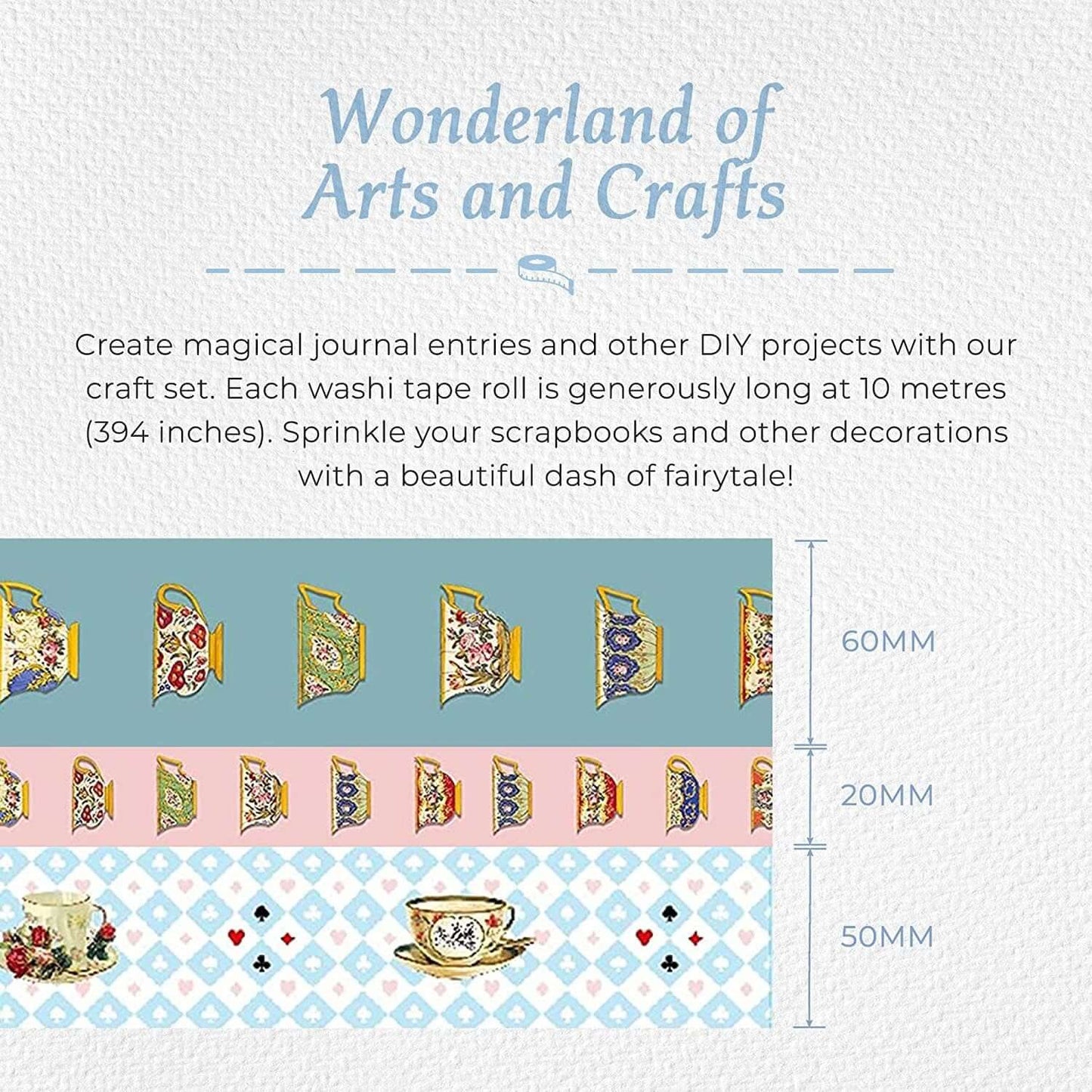 Alice in Wonderland Tea Party washi Tape! Party Supplies for Your Tea Party. Inc Extra Wide Tape!