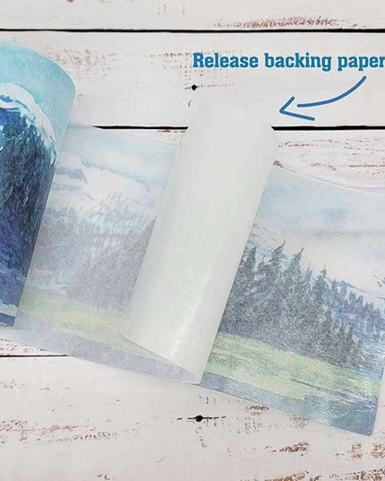 Red White Blue Roses Peonies Florals Extra Wide Washi Tape for scrapbooks DIY Decorating and Temporary Wall Paper Borders