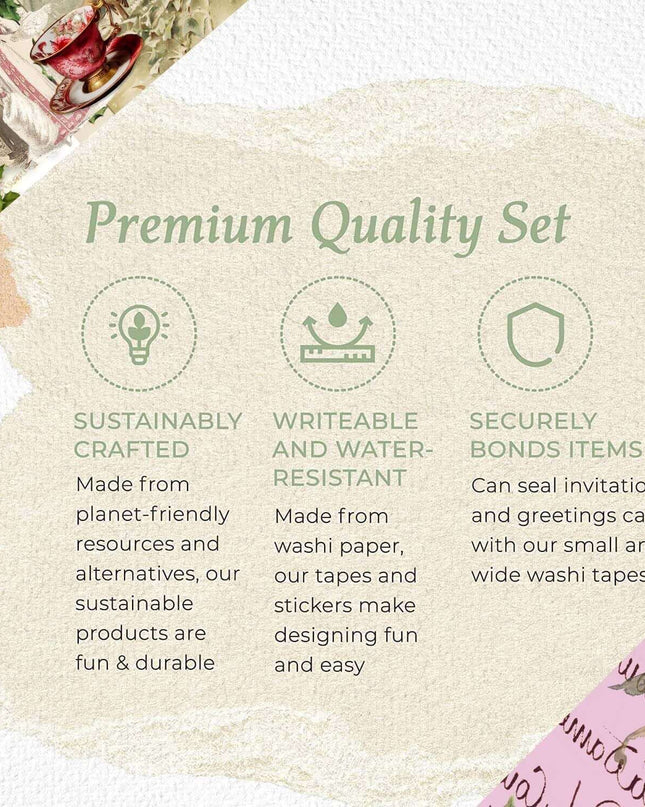 Jane Austen Christmas at Pemberly extra wide washi sticker tape for journals, scrapbooks, gift wrapping and decorating