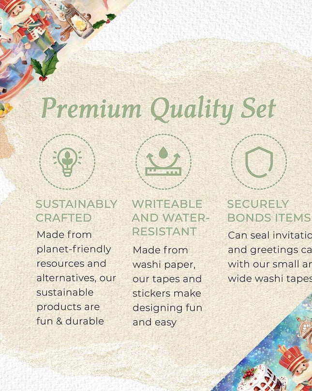 Vintage Christmas extra wide washi tape (Nutcracker Sugar Plum Fairies) for journals, scrapbooks, decorating and crafts