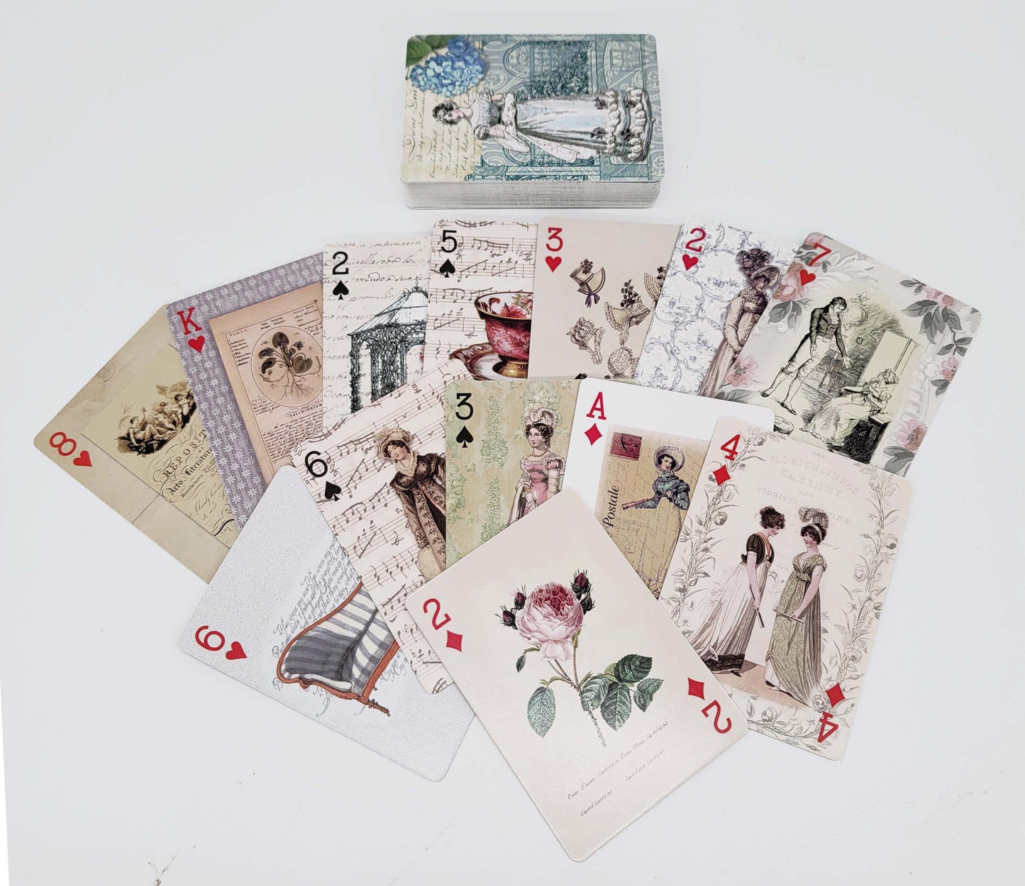 Jane Austen washi Tapes, die Cut Stickers Frames, Playing Cards, Collage Papers Special Crafts Set for journals, scrapbooks and decorating