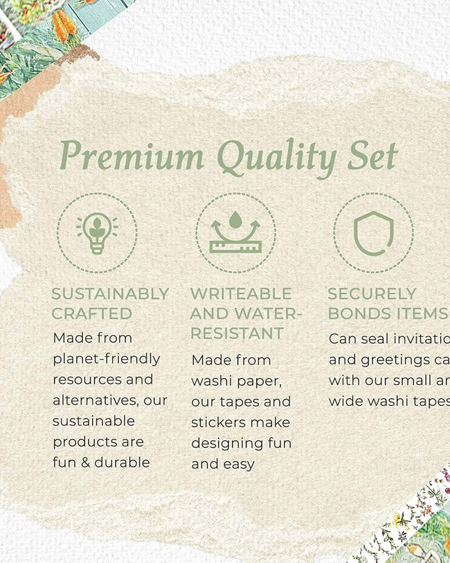 Peter Rabbit Garden Extra Wide 10cm/ 4 pouces washi Tape pour scrapbooking, journaux, décoration murale et artisanat