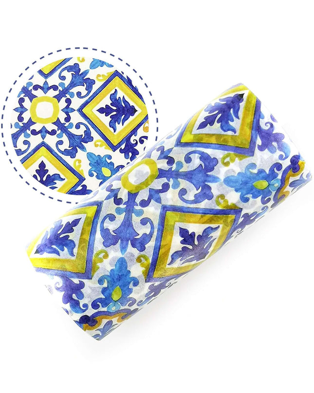 Les carreaux portugais impriment du ruban washi. EXTRA LARGE et extra LONG (394 pouces/ 10 mètres), adapté comme bordures de papier peint temporaires
