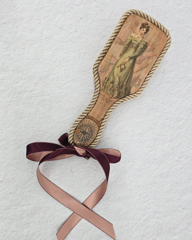 Jane Austen Regency era theme handmade decoupage hairbrush - one of a kind gift !