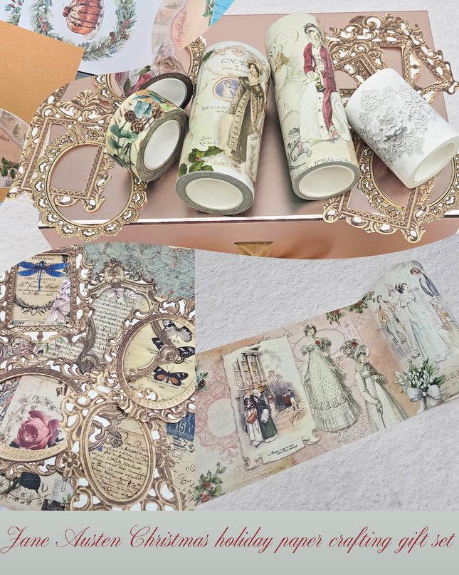 Jane Austen Christmas holiday paper crafting gift set