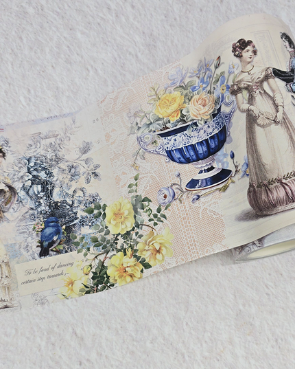 Jane Austen Regency era spring ball theme extra wide washi sticker tape