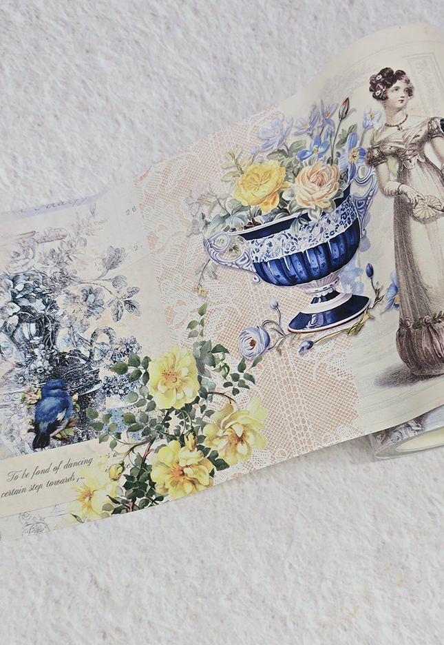 Jane Austen Regency era spring ball theme extra wide washi sticker tape