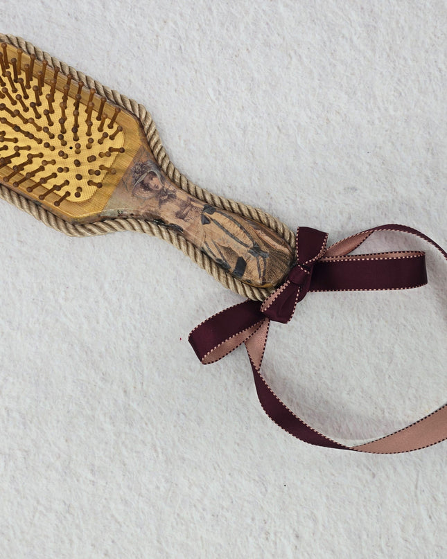 Jane Austen Regency era theme handmade decoupage hairbrush - one of a kind gift !