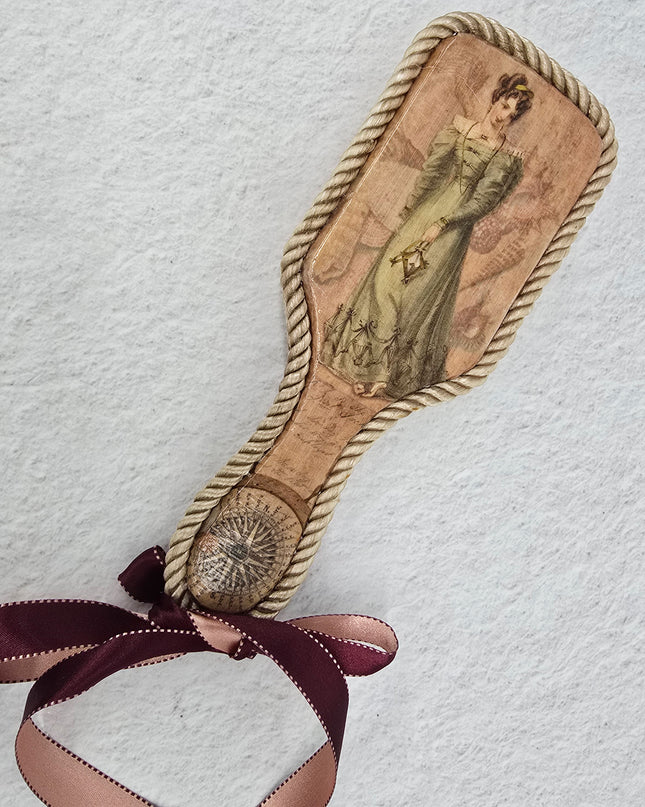 Jane Austen Regency era theme handmade decoupage hairbrush - one of a kind gift !